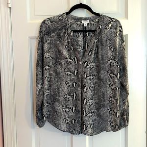 J. Crew Snake Print Blouse